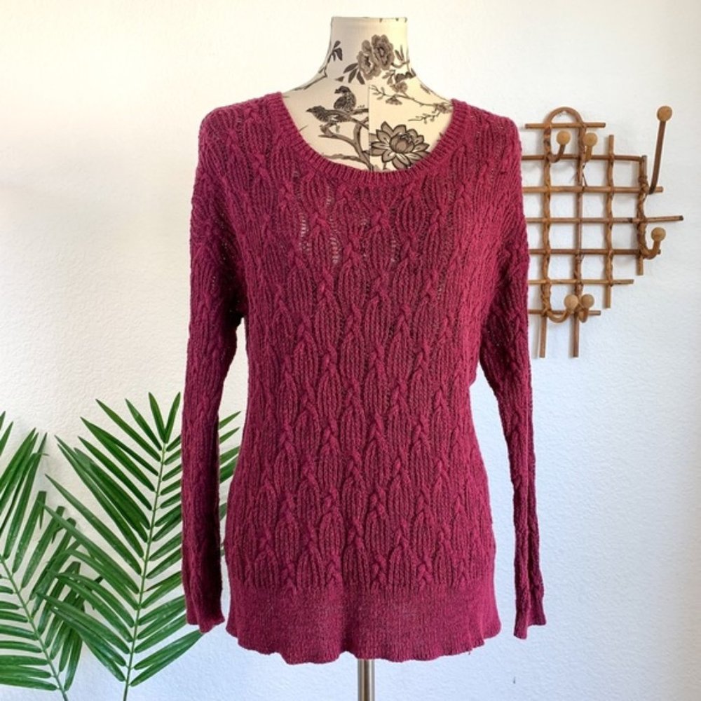 EUC Free People Mulberry Pullover Crew Sweater Small